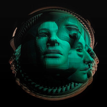 Ein digital erstelltes Bild mit mehreren Gesichtern, die sich teils überlappen, aber auch wie eine 3D Skulptur wachsen.